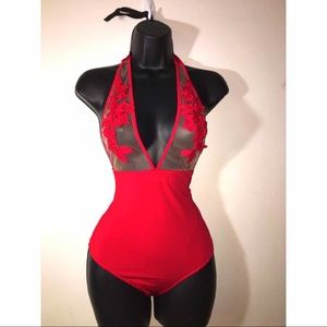 Sexy Red Vera & Lucy Bodysuit